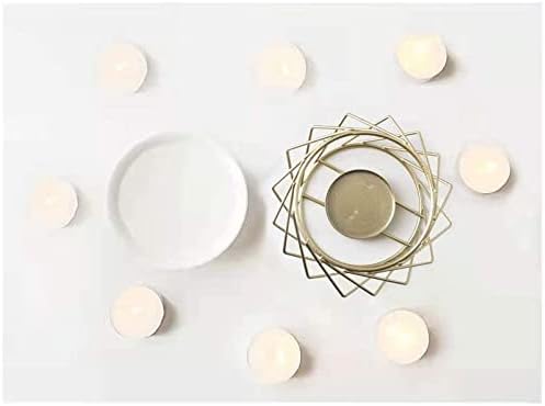 Warmself Golden Essential Tealight Oil Burner Ceramic and Iron Wax Melter Candle Warmer Candle Holder Aroma Diffuser for Home Bedroom Living Room Gifts & Décor
