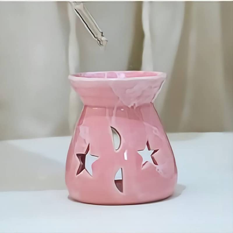 Green Ceramic Essential Oil Burner Tealight Candle Holder Decorative Aroma Diffuser