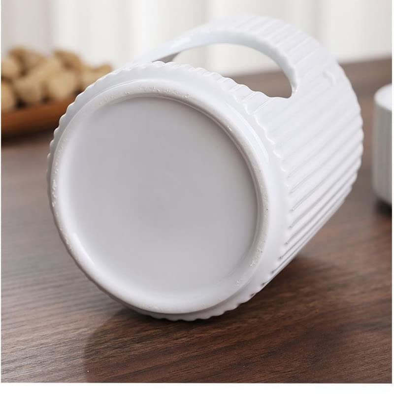 Stylish Stripe Design Ceramic Tealight Candle Holder Oil Burner, Essential Oil Incense Aroma Diffuser Furnace Home Decoration Romantic White