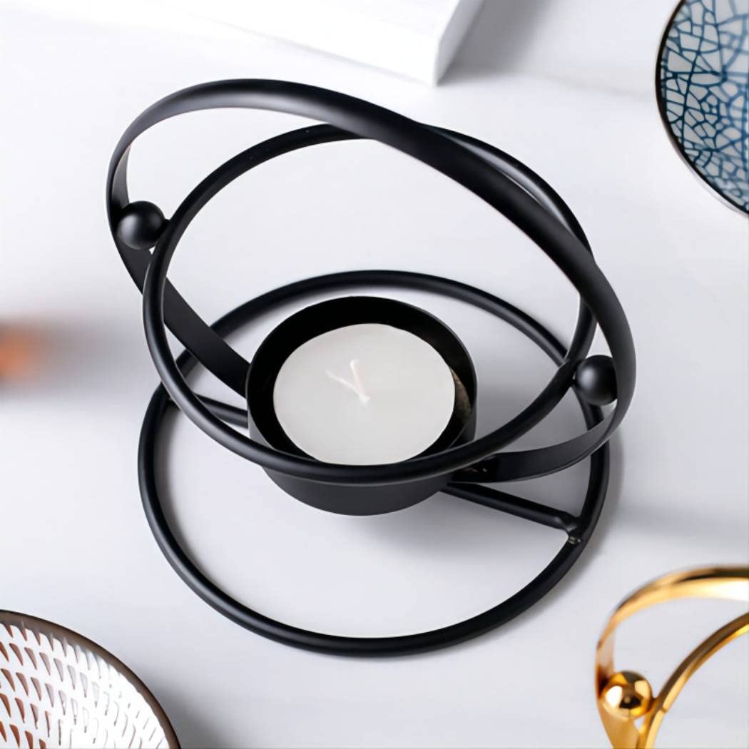 Delicate Romantic Metal Tealight Candle Holder Oil Burner Aroma Diffuser Furnace Home Decoration Black White