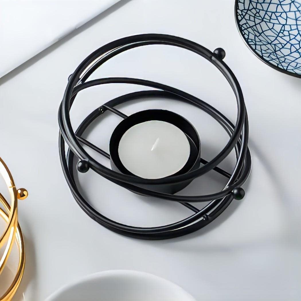 Delicate Romantic Metal Tealight Candle Holder Oil Tart Burner Aroma Diffuser Furnace Home Decoration Black White