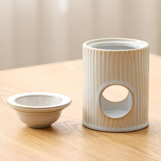 Delicate Tealight Candle Holder Oil Tart Burner Aroma Diffuser Furnace Home Decoration Vintage Ceramic Split